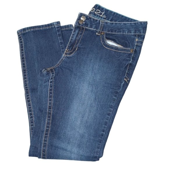 Rue21 Jeans Womens Size 11 / 12 Mid-Rise Skinny Blue Denim - Picture 4 of 10